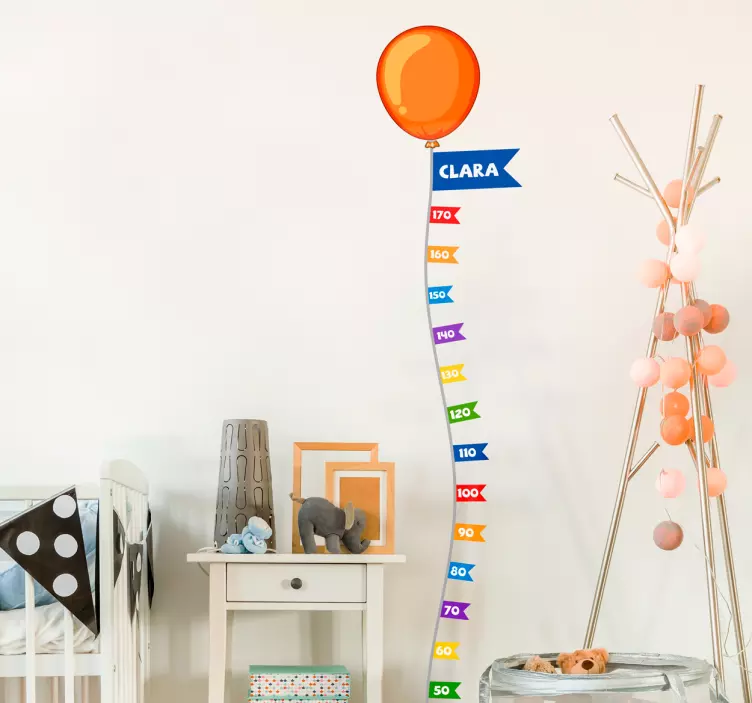 Vinilo medidor globo personalizable - TenVinilo