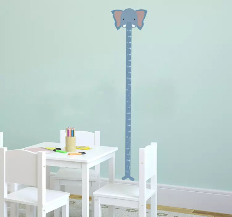 Vinilo medidor infantil elefante - TenVinilo