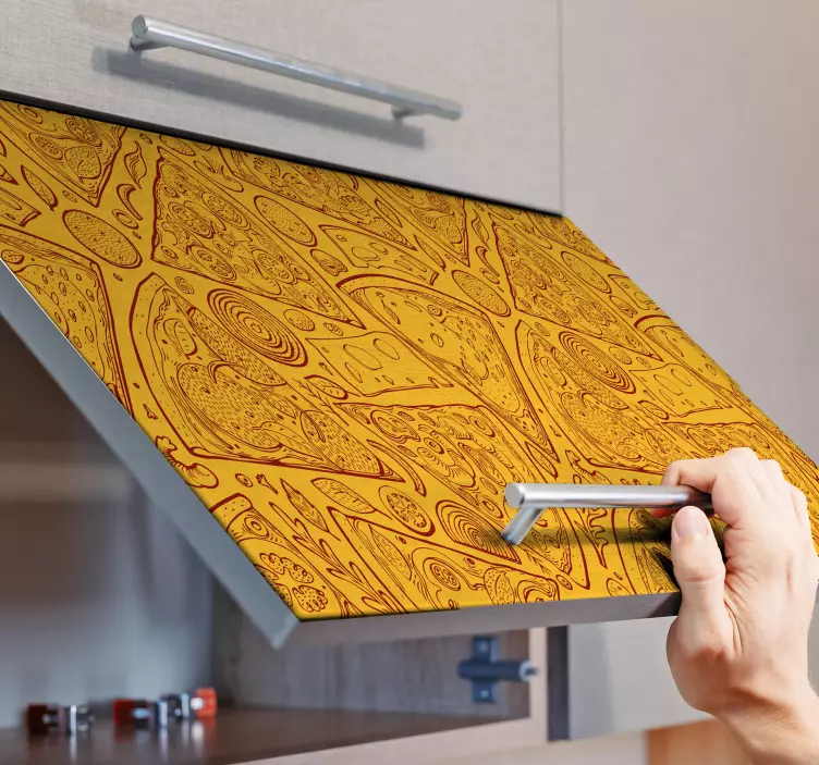 Vinilo para mueble Dibujos de comida italiana - TenVinilo