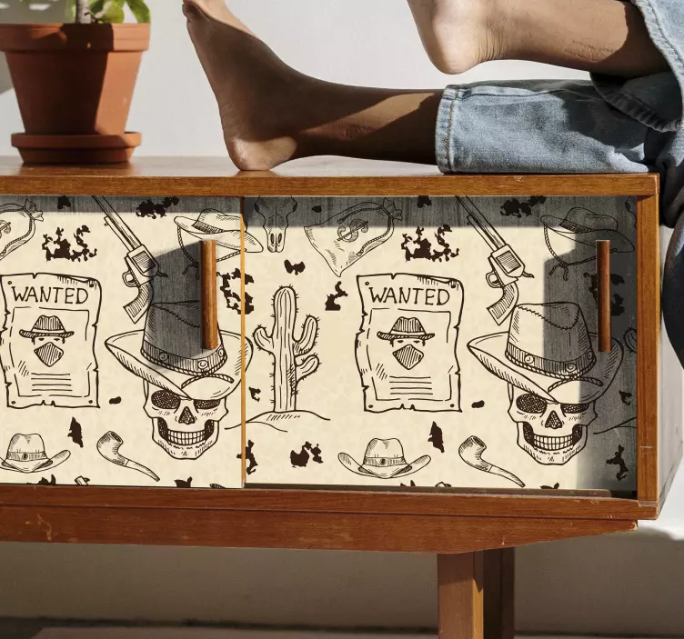 Vinilo para puertas estrella sheriff con nombre - TenVinilo