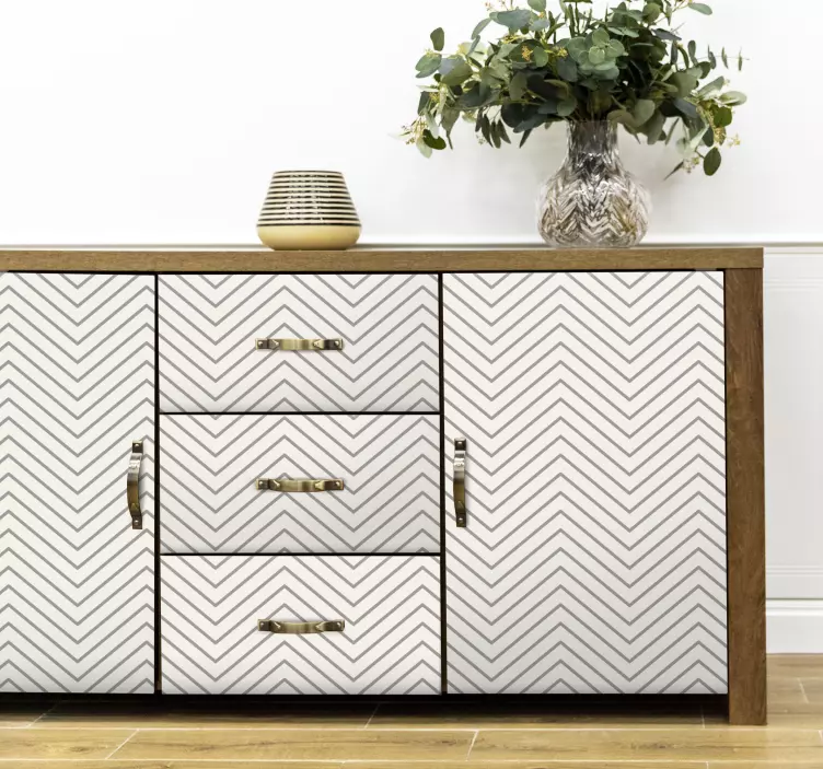 Vinilo para mueble Lineas grises - TenVinilo