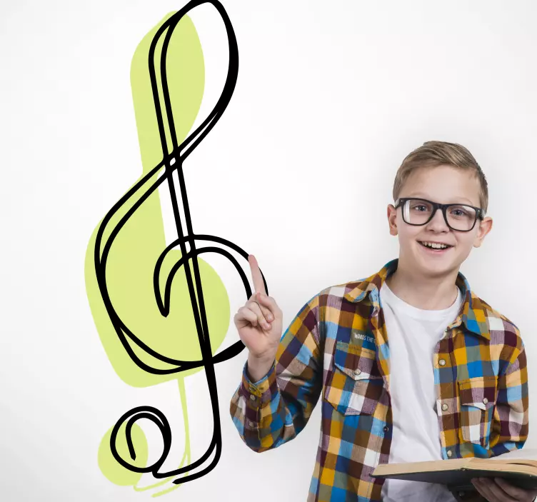 Vinilo música acento de notación musical - TenVinilo