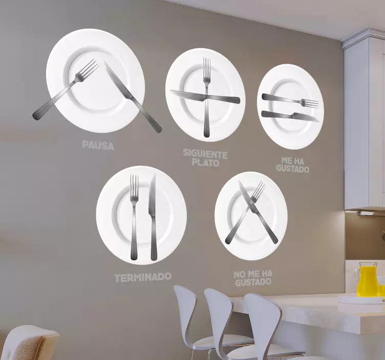 Vinilo normas del hogar en la cocina - TenVinilo