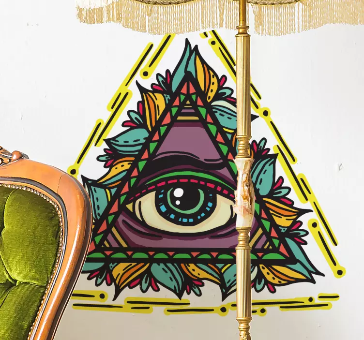 Vinilo ojo de dios estilo tattoo - TenVinilo