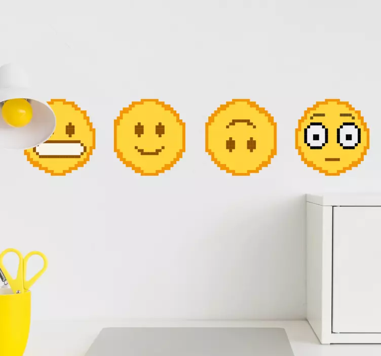 Vinilo original emoji pixel art - TenVinilo