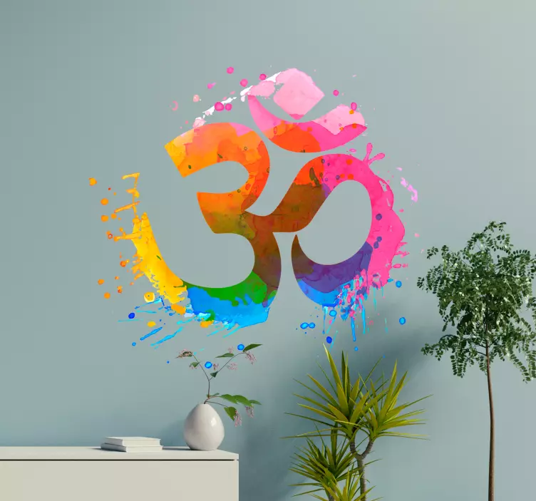 Vinilo original símbolo Om yoga - TenVinilo