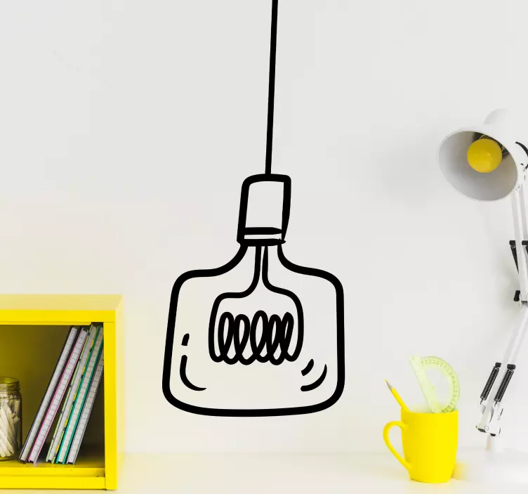 Vinilo ornamental lámpara colgante estilosa - TenVinilo