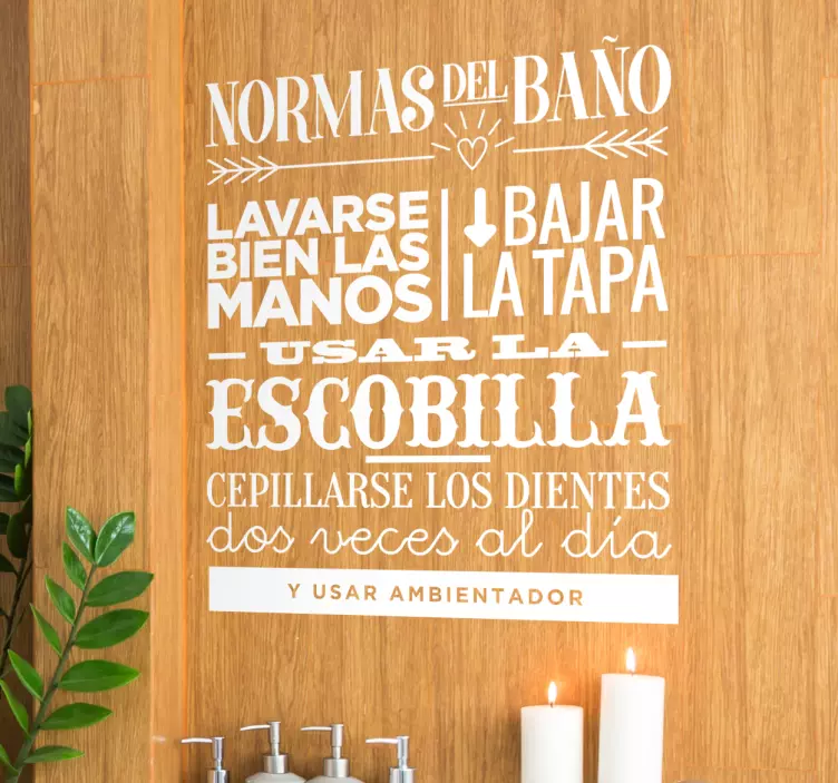 Vinilo para baños normas - TenVinilo