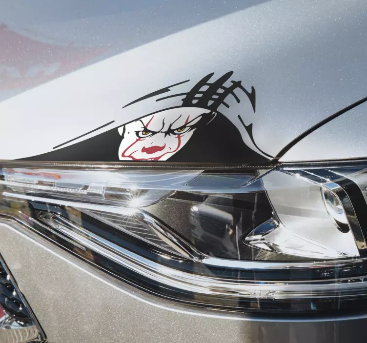 Calcomanía para carro payaso mirón - TenVinilo