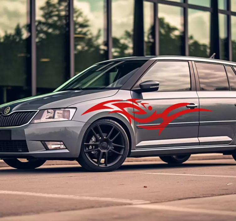 Pegatina para coche tribal - TenVinilo