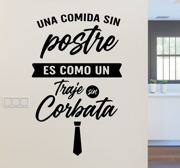 Vinilo para cocina comida sin postre - TenVinilo