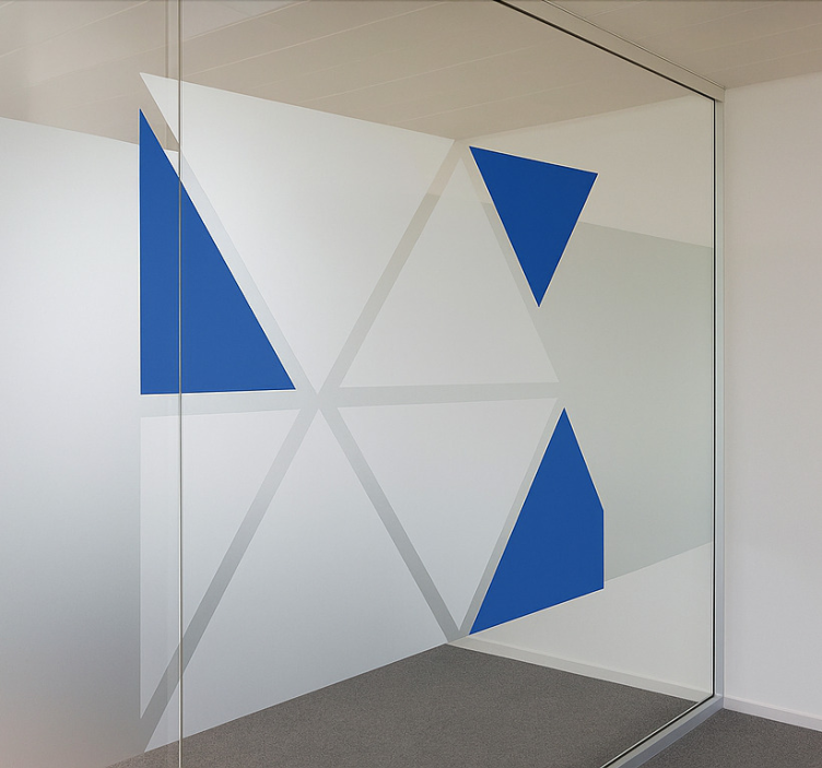 Vinilo para cristalera formas triangulares - TenVinilo