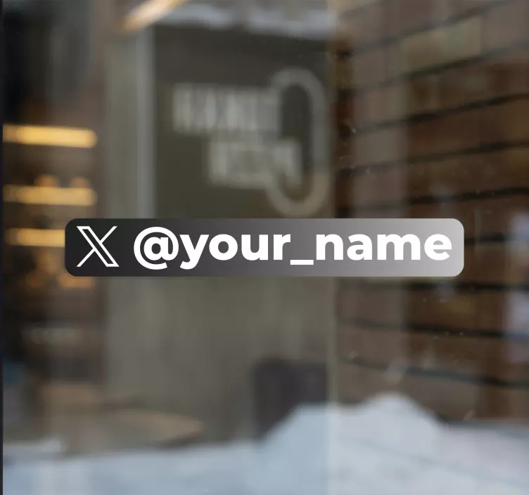 Vinilo escaparate icono de Twitter personalizado X - TenVinilo