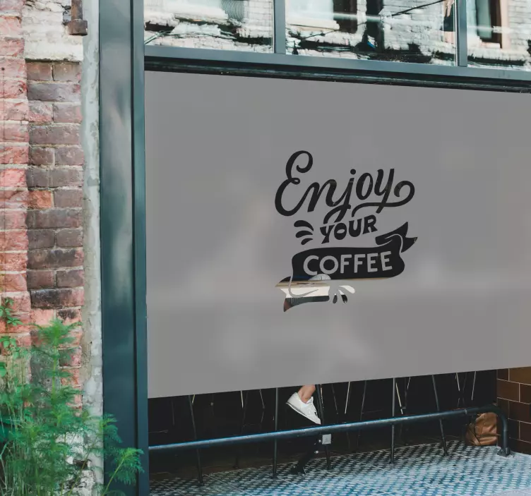 Vinilo escaparate tu logo en translúcido - TenVinilo