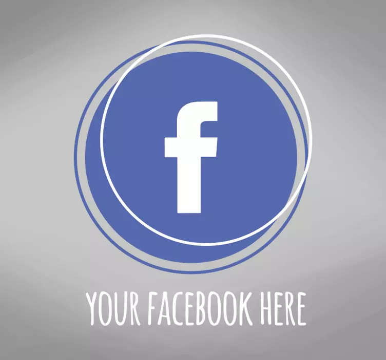 Vinilo escaparate logo Facebook en círculos - TenVinilo