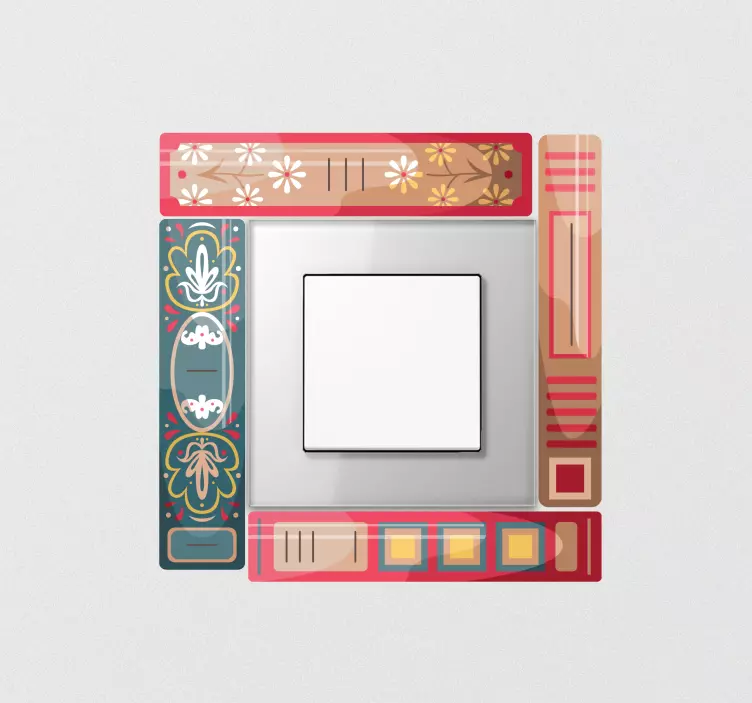 Vinilo para interruptor diseño con temática de libros - TenVinilo