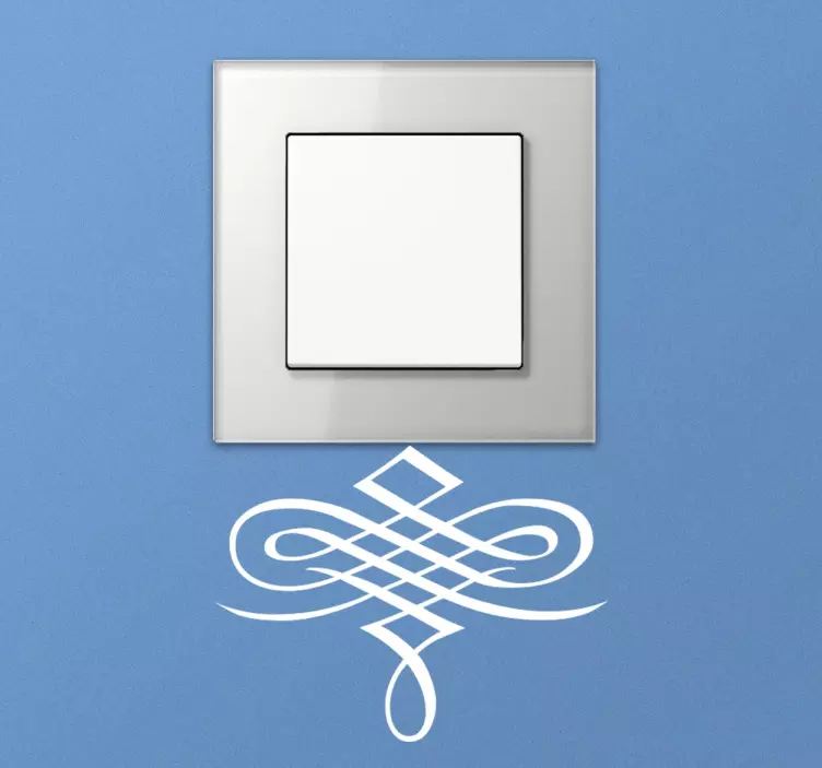 Vinilo para interruptor ornamento caligráfico - TenVinilo