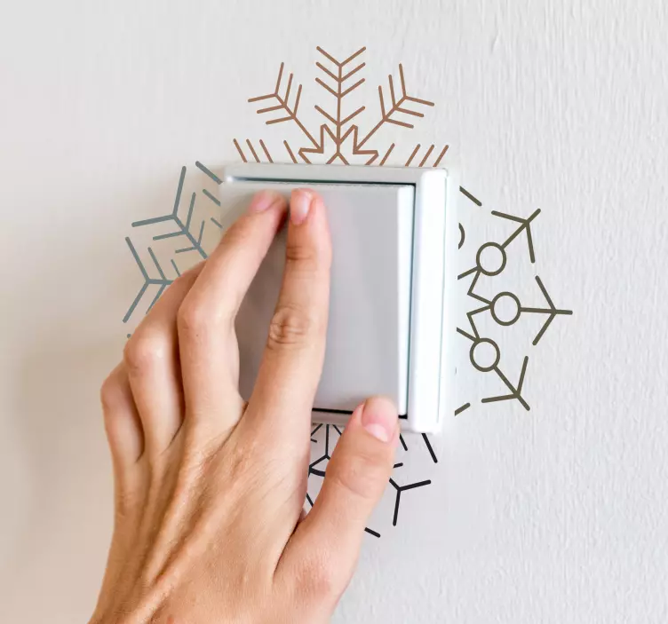 Vinilo para enchufes de copo de nieve - TenVinilo