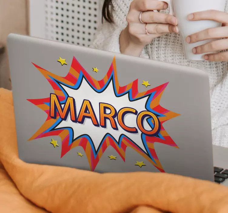 Vinilo para portátiles con nombre pop - TenVinilo