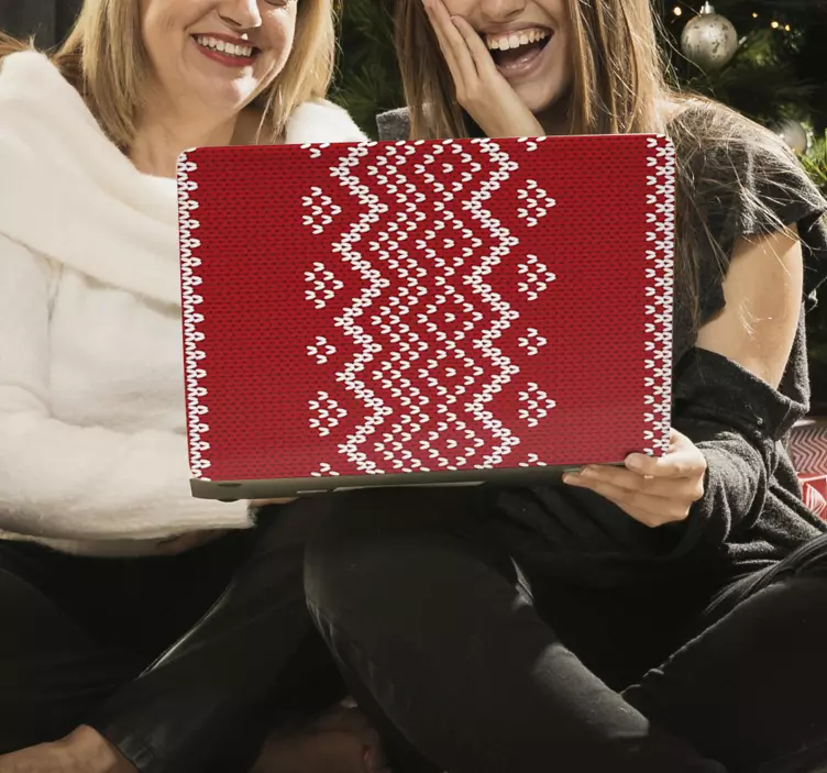 Vinilo para portátiles estilo navideño - TenVinilo