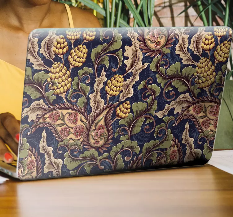 Vinilo para portátiles ilustración paisley - TenVinilo