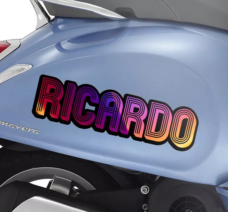 Pegatina para moto Desenfocar el nombre del contorno brillante - TenVinilo