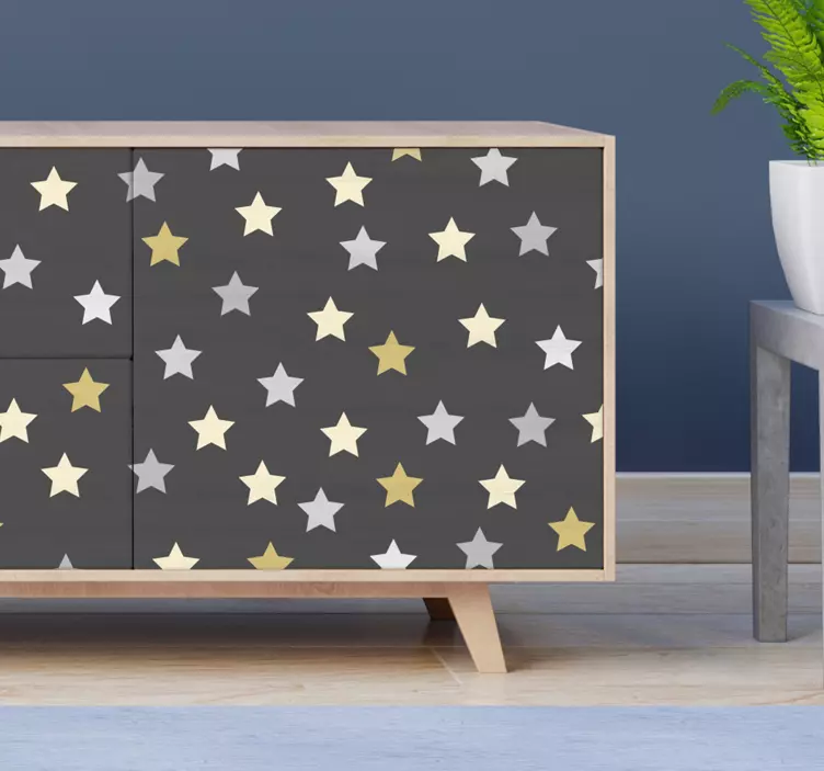 Vinilo para mueble motivo de estrellas - TenVinilo