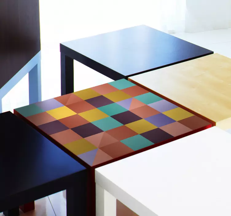 Vinilo para muebles cuadrados multicolores - TenVinilo