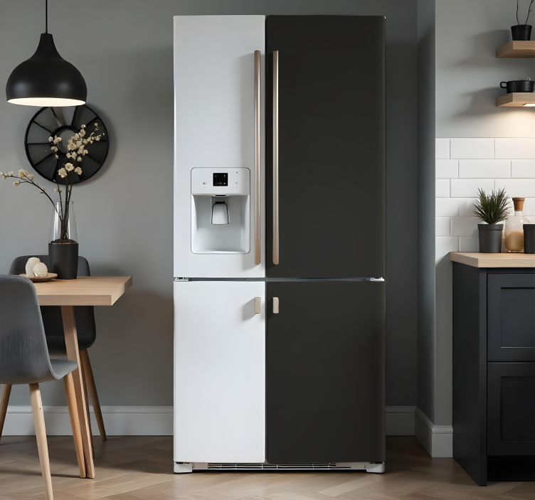 Vinilo para nevera completamente negro - TenVinilo