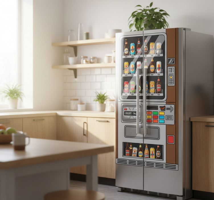 Vinilo para nevera máquina expendedora de cerveza - TenVinilo