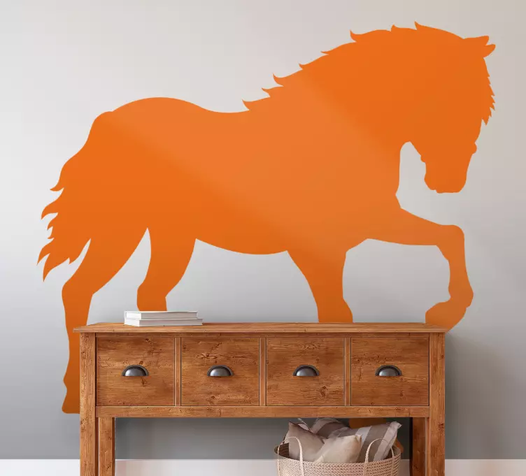 Vinilo pared Caballo mirando hacia abajo - TenVinilo