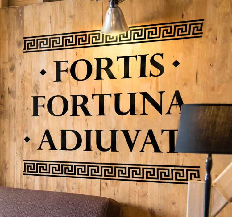 Vinilo pared motivacional fortis fortuna - TenVinilo