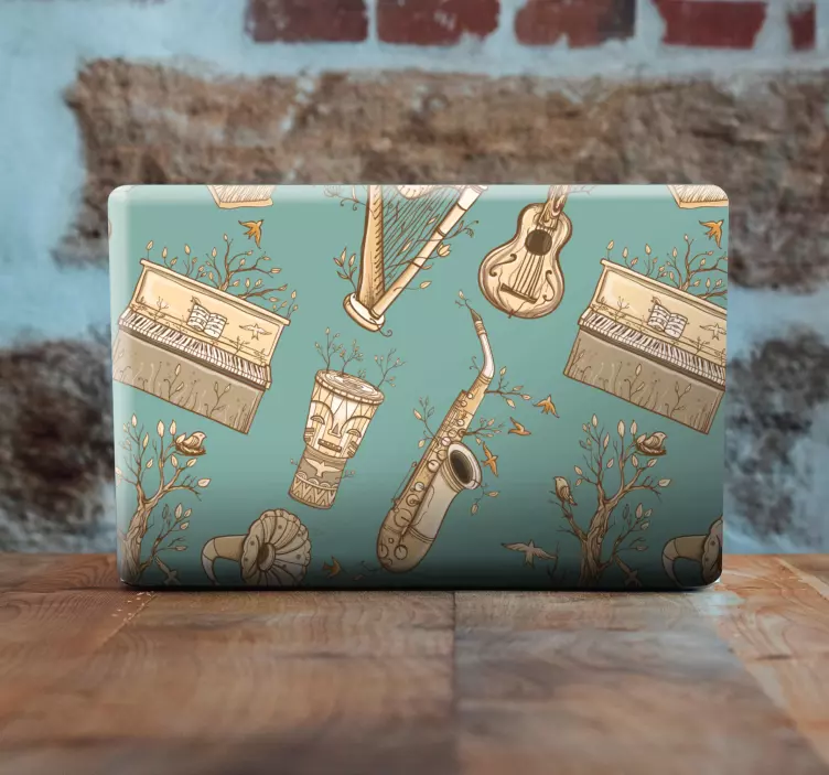 Vinilo para portátil motivo de instrumentos musicales - TenVinilo