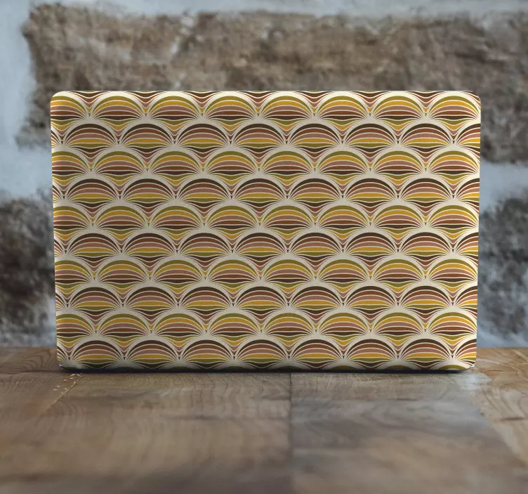 Vinilo para portátil patrón de onda retro - TenVinilo