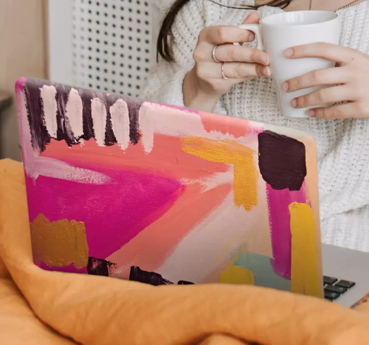 Vinilo para portátil patrones coloridos abstractos - TenVinilo