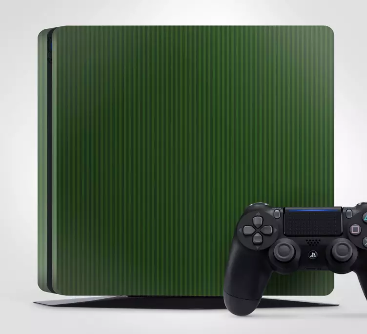 Vinilo PS4 Color verde oscuro con rayas - TenVinilo