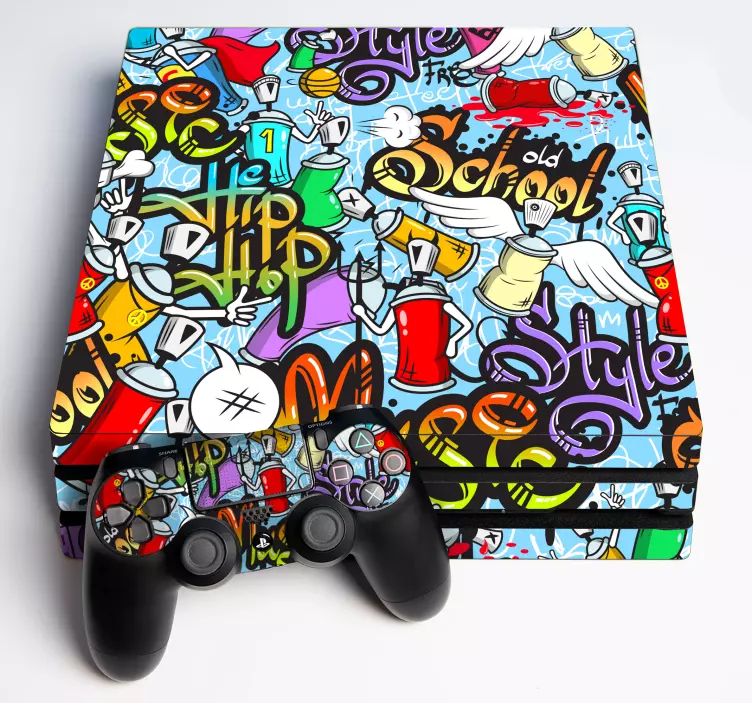 Vinilo PS4 estilo graffiti de música - TenVinilo