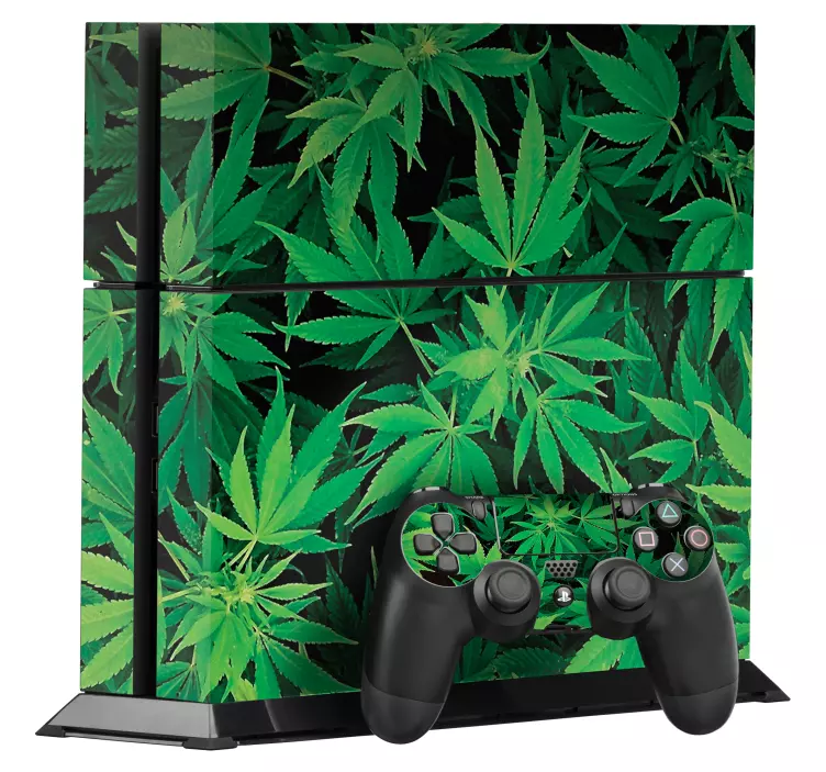 Vinilo para PS4 plantas de marihuana - TenVinilo