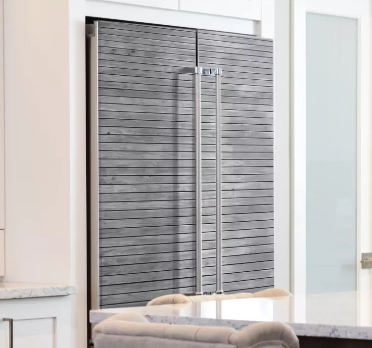 Vinilo para neveras madera gris pantone - TenVinilo