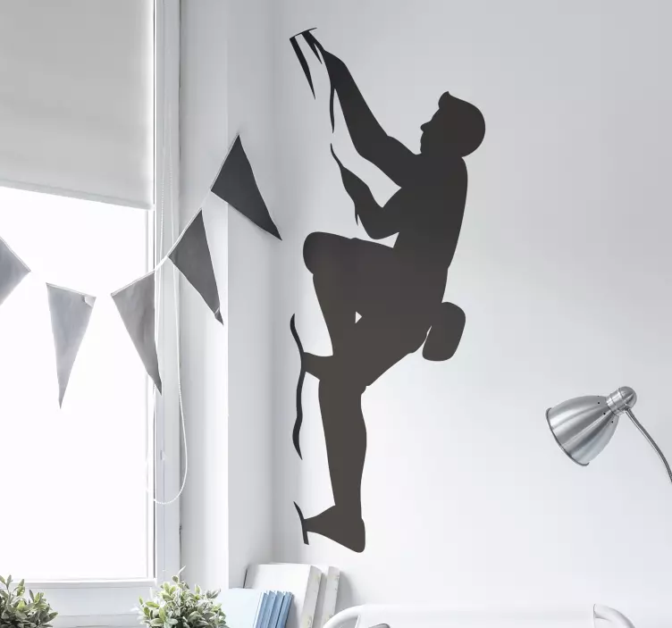 Vinilo pared deportes extremos escalador - TenVinilo