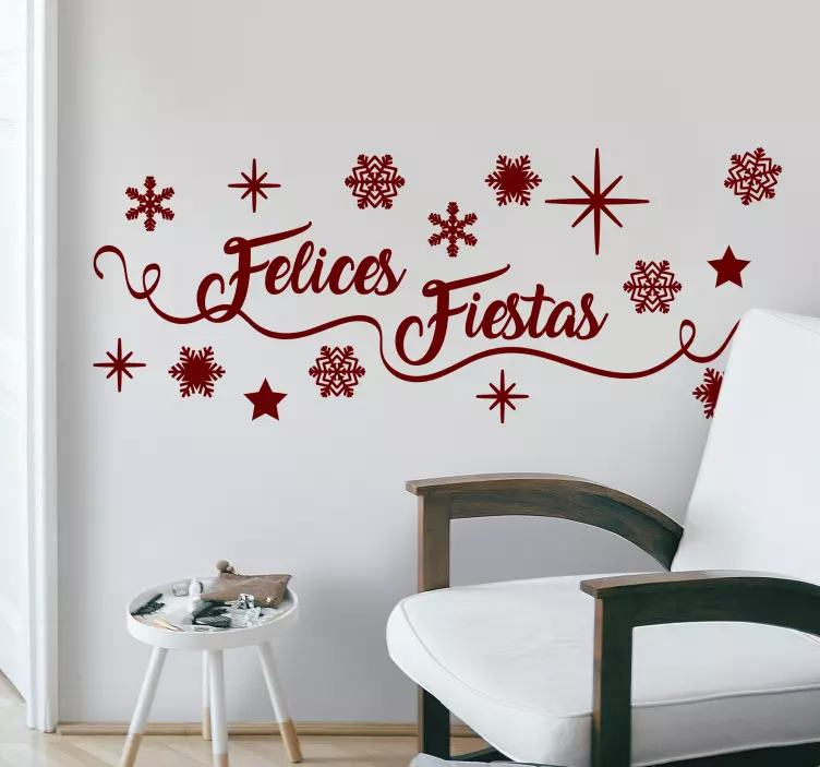 Vinilo pared felices fiestas - TenVinilo