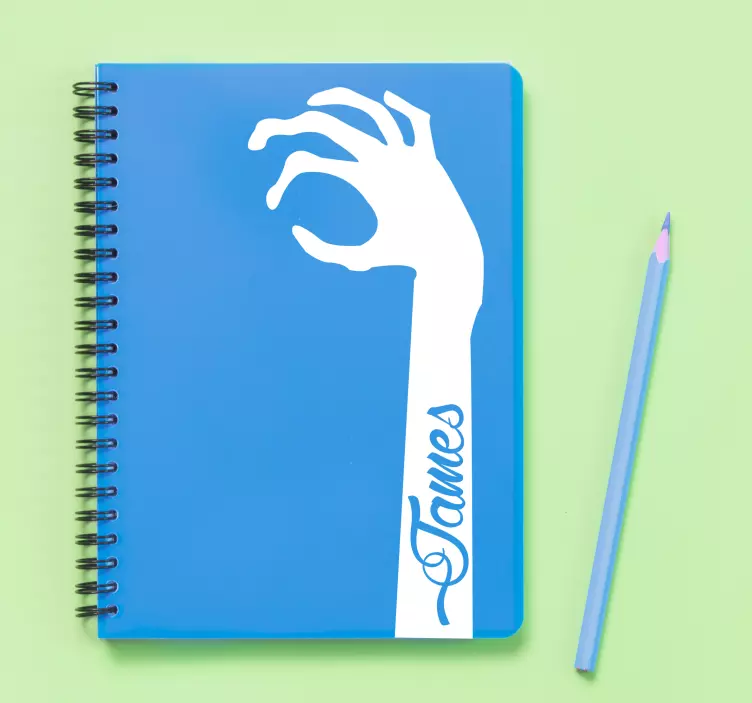 Vinilo pared mano tenebrosa con nombre - TenVinilo