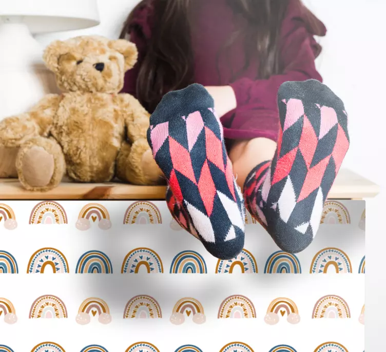 Vinilo patrón de arcoíris adorable - TenVinilo