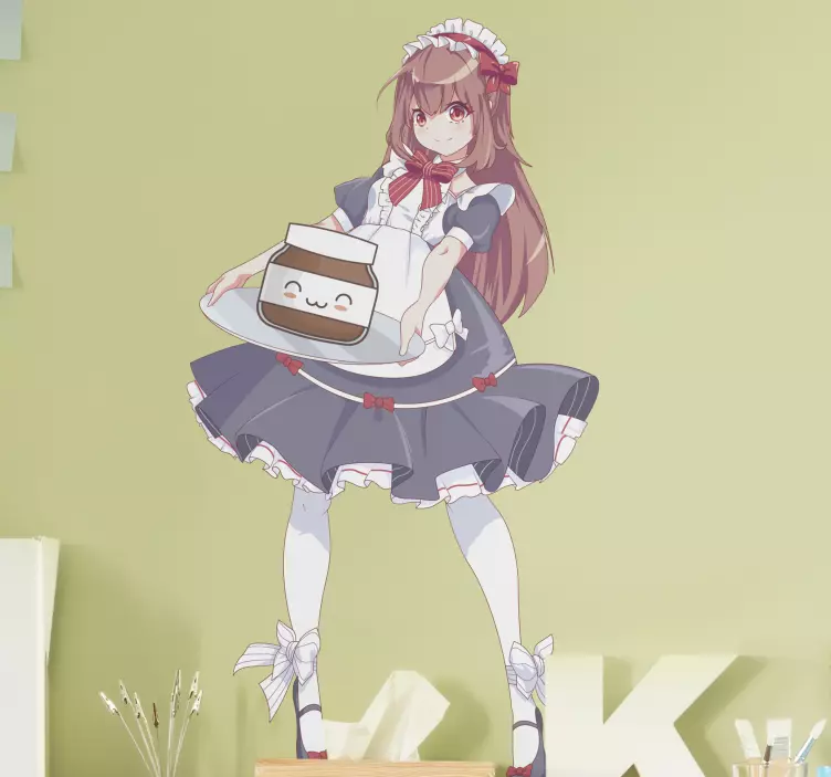 Vinilo personaje sirvienta adorable - TenVinilo