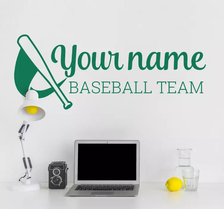 Vinilo personalizable equipo baseball - TenVinilo