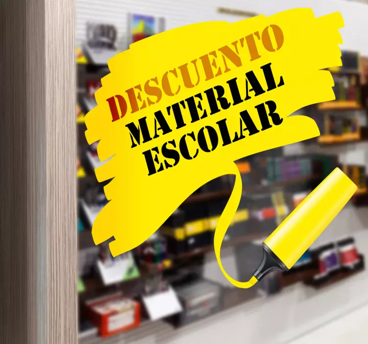 Vinilo personalizable librería trazo rotulador - TenVinilo