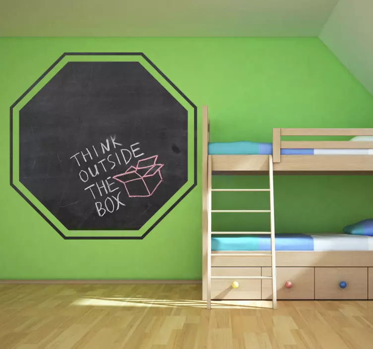 Vinilo pizarra señal de stop - TenVinilo