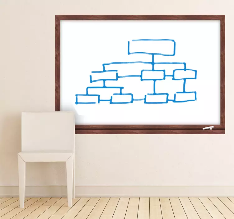 Vinilo pizarra vileda marco tono marrón - TenVinilo