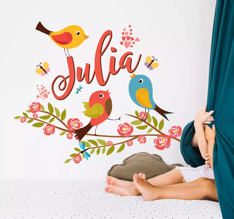 Vinilo Primavera dibujos personalizable - TenVinilo