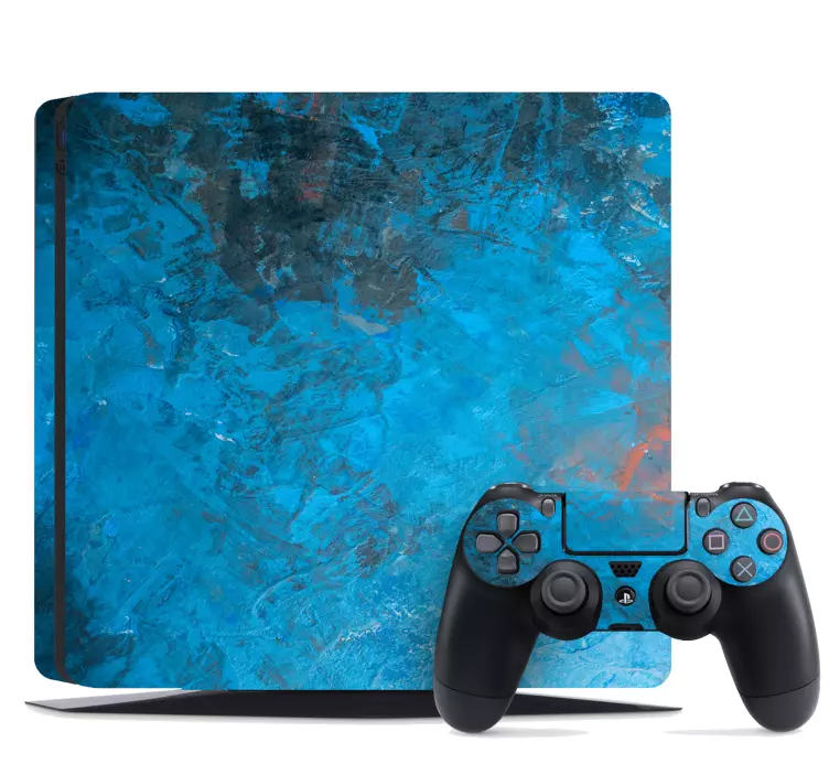 Vinilo ps4 funda azul vibrante - TenVinilo